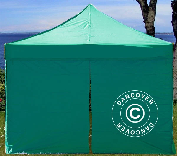 Seitenwand-Set für das Faltzelt FleXtents 3x3m, Grün - Image 3