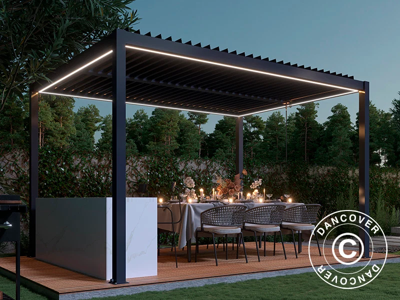 LED Lichtleiste für San Pablo Alu+ Pergola Pavillon 3x3m, 4 Stk., Warmweiß - Image 3