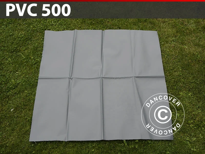 Ersatz-PVC für Lagerzelt, 500g/m², 1x1m, grau