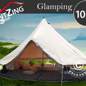 Glampingzelt, TentZing®, 7x7m, 10 Personen, Sand