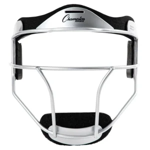 Máscara de jogador de softball Champion Sports tamanho adulto 6.75"-7.5" - Prata
