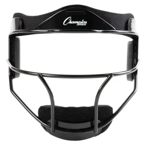 Máscara de jogador de softball Champion Sports tamanho juvenil 6.25"-6.75" - preta