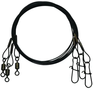 Pacote sortido de líderes de arame Eagle Claw Black Heavy Duty