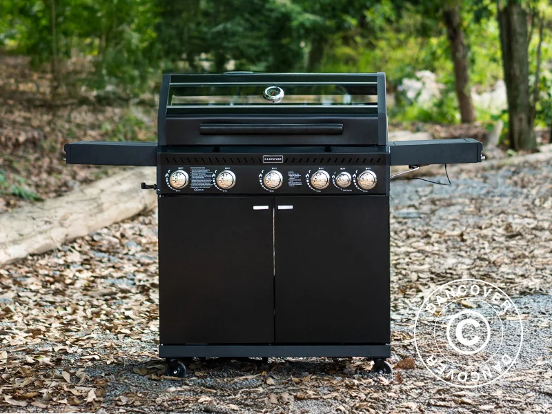BBQ gas grill Dancover 5+1, Black - Image 3
