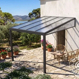 Terrassenüberdachung San Pablo Alu+, 3x4m, Schwarz