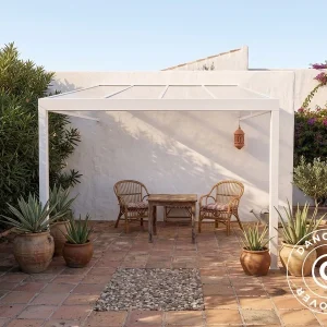 Terrassenüberdachung San Pablo Alu+, 3x4m, Weiß