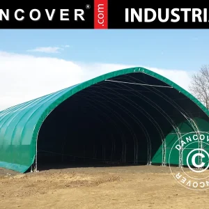 Zelthalle, Rundbogenhalle 15x15x7,42m, PVC, Grün