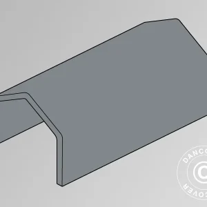 Dachplane für Lagerzelt PRO XL 5x8x2,5x3,89m PVC, grau