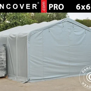 Lagerzelt PRO 6x6x3,7m PVC, Grau