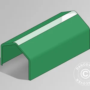 Dachplane für Lagerzelt PRO 6x12m PVC mit Dachfenster, Grün