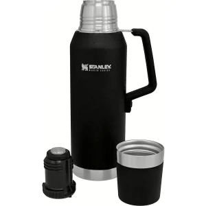 Garrafa térmica a vácuo Stanley Master de 1.4 qt. inquebrável - Preto Fundição