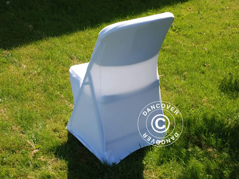 Stretch Stuhlüberzug 48x43x89cm Weiß (1 stck.) - Image 4