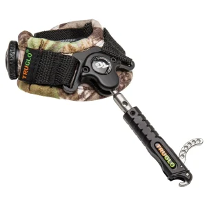 Truglo Deadenator™ Lançamento de arco e flecha de mandíbula única com sistema de ajuste BOA - Realtree APG Camo