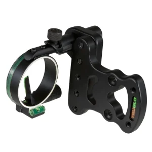 Truglo Pendulum 1-Pin Ultra-Light Bow Sight com luz LED - Suporte fixo - Preto