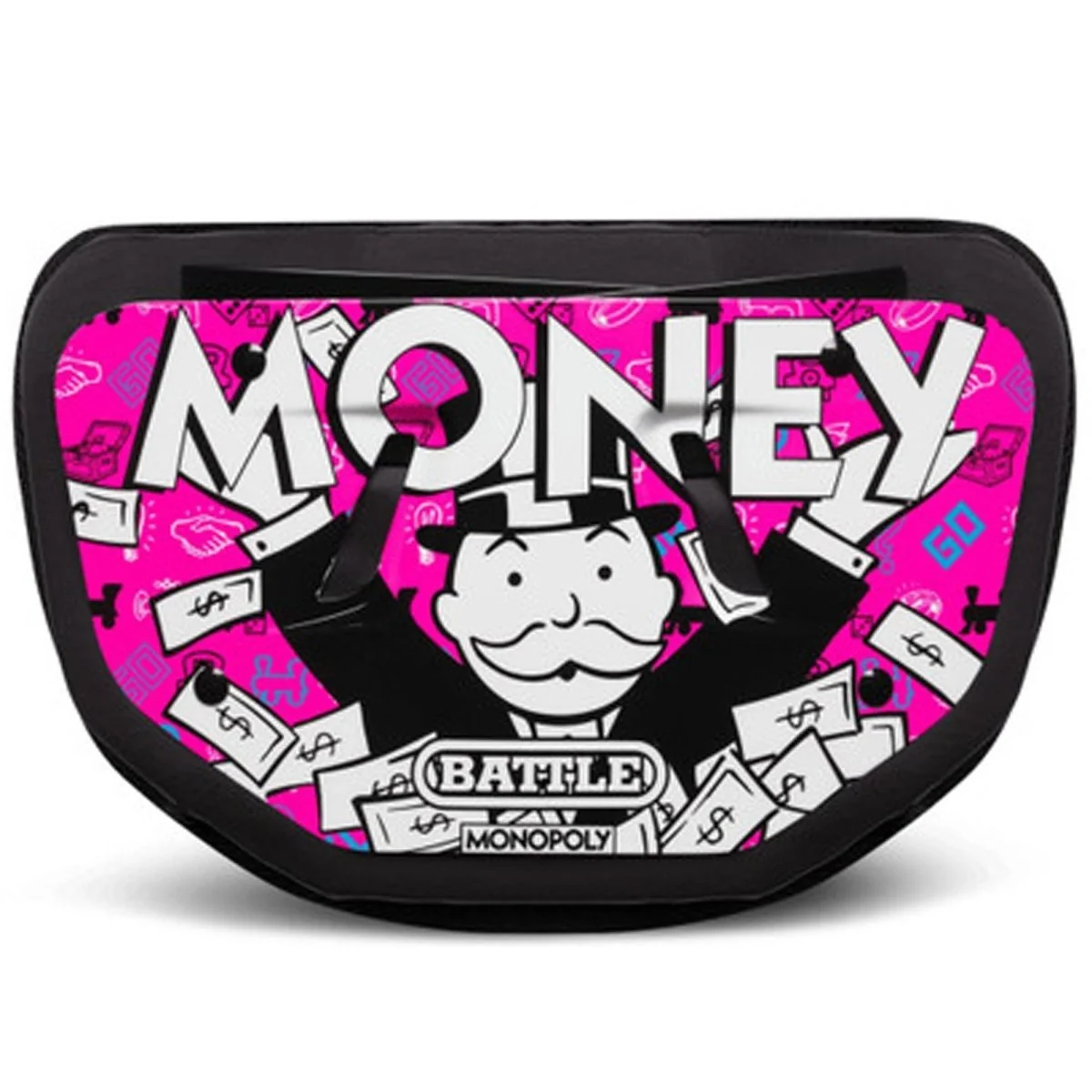 Placa traseira para jovens da Battle Sports "Money Man 3.0" - Rosa Neon