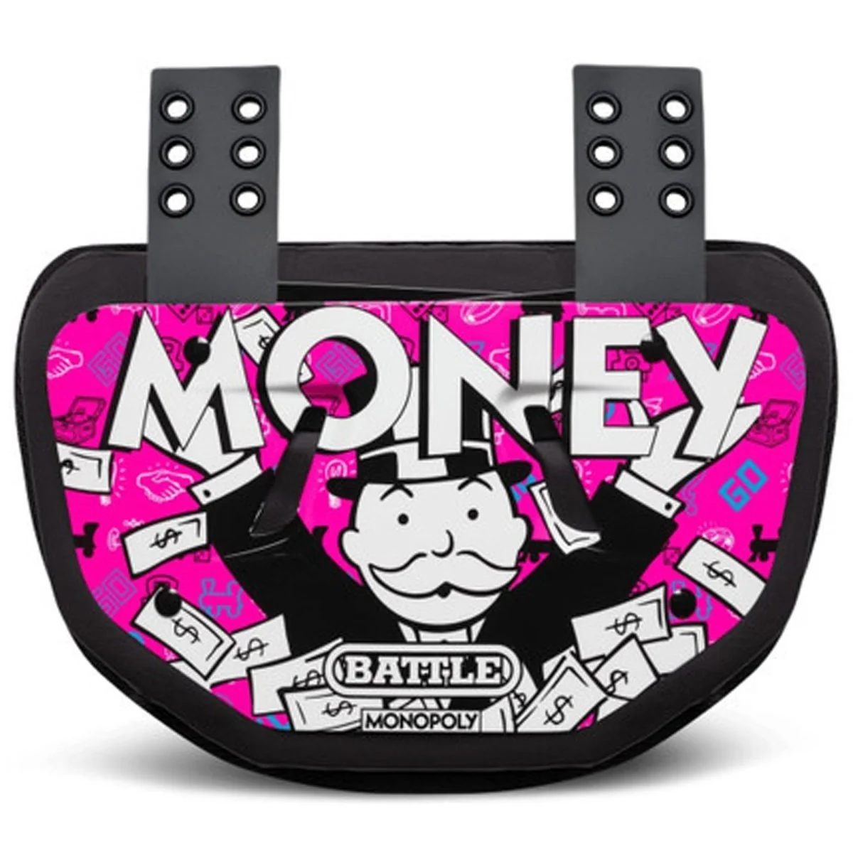 Placa traseira para jovens da Battle Sports "Money Man 3.0" - Rosa Neon - Image 3