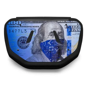 Placa traseira cromada para futebol americano Battle Sports adulto "Blue Strips"