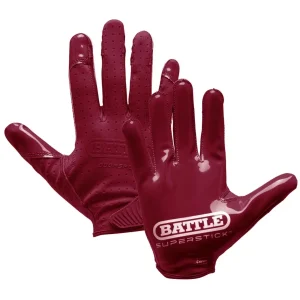 Luva de futebol americano Battle Sports Doom Speed Receiver para adultos - Marrom