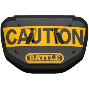 Placa traseira protetora cromada Battle Sports Caution Football