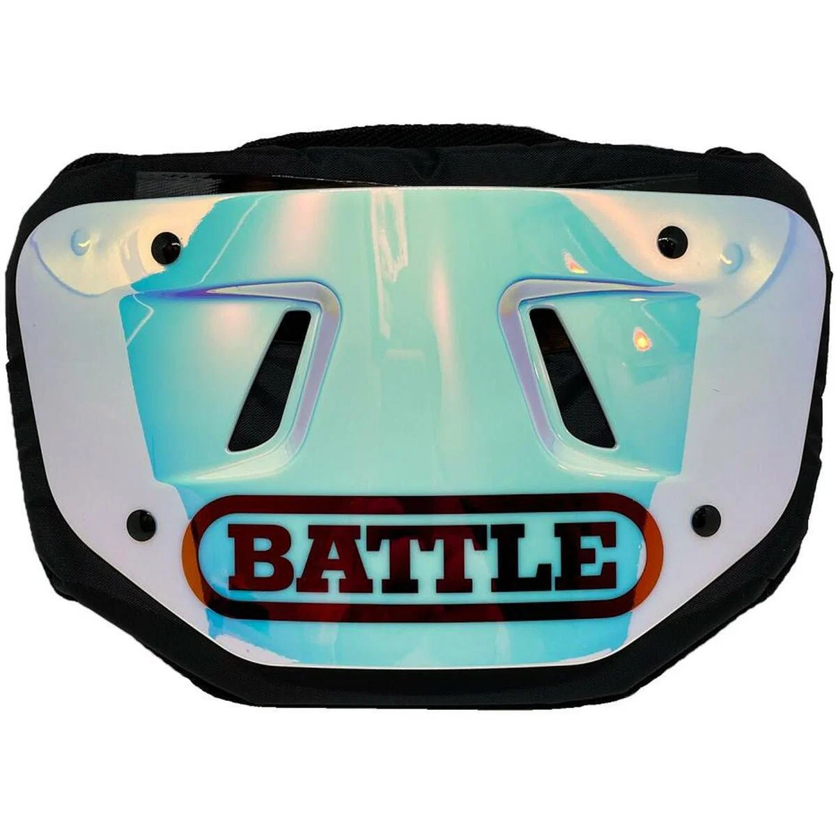 Placa traseira de futebol cromada iridescente Battle Sports