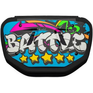 Placa traseira protetora de futebol cromada Battle Sports Graffiti23 para adultos