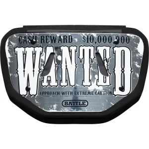 Placa traseira cromada para bola de futebol americano "Wanted" da Battle Sports
