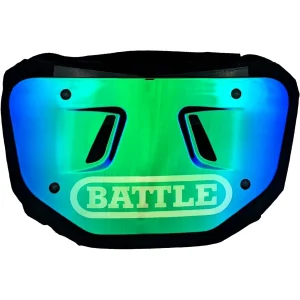 Placa traseira protetora cromada Battle Sports Prism Football - Azul/Verde