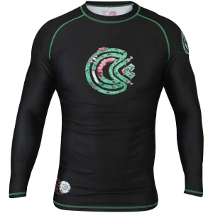 Rashguard de Jiu-Jitsu de manga comprida premium Chaos and Order Z-Series - Preto