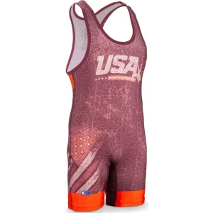 Cliff Keen The Patriot Wrestling Singlet - Escarlate