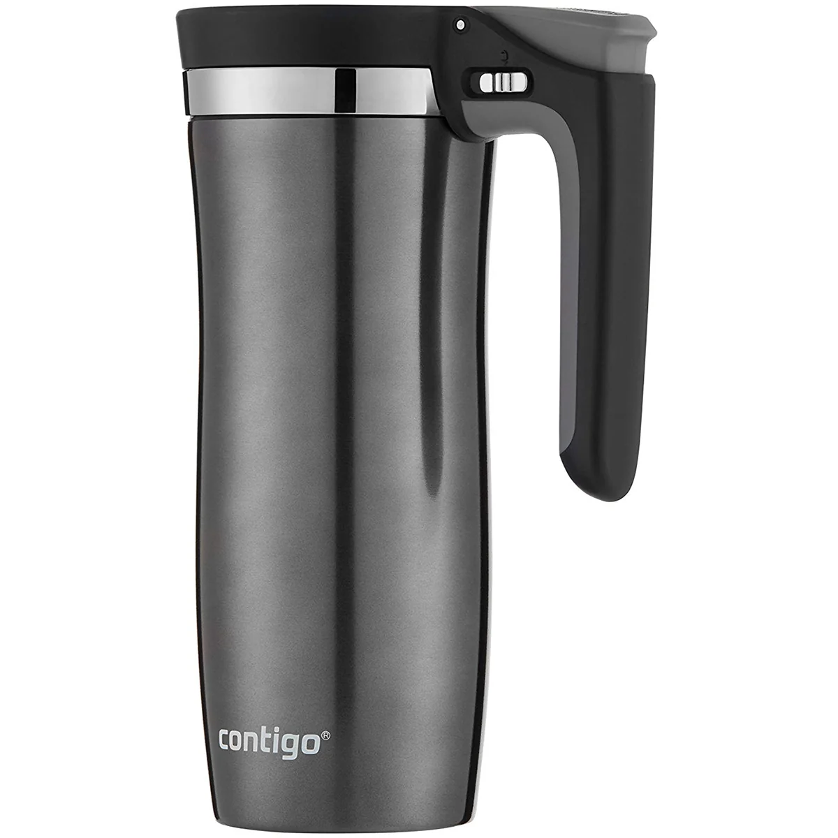 Caneca de viagem com alça de aço inoxidável com isolamento a vácuo Autoseal Contigo 16 oz - Image 2