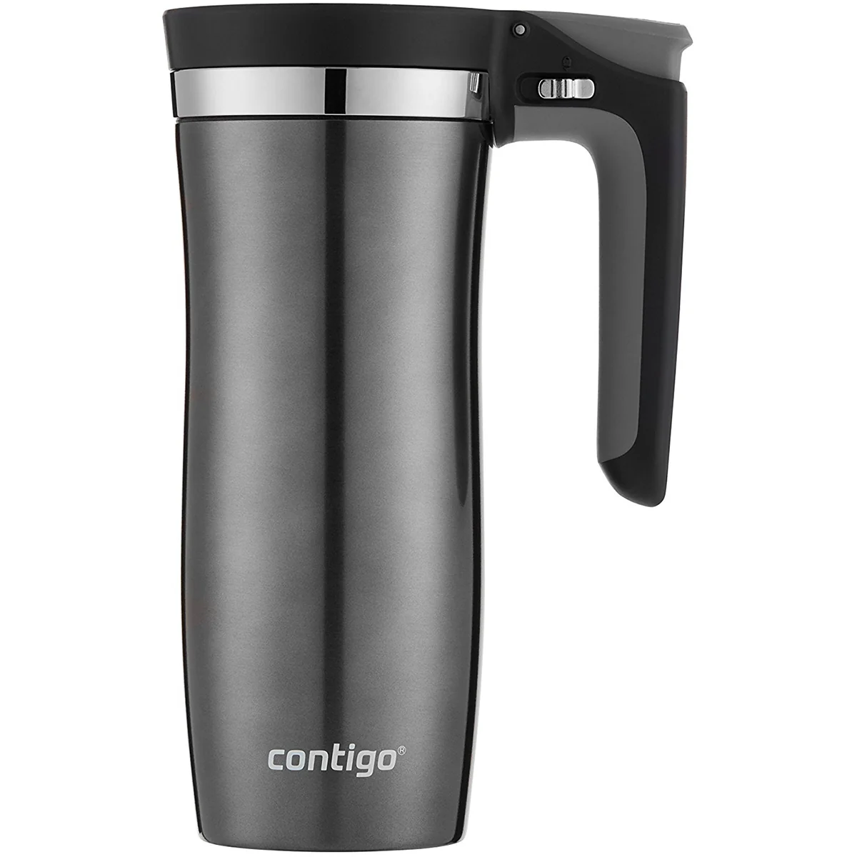 Caneca de viagem com alça de aço inoxidável com isolamento a vácuo Autoseal Contigo 16 oz - Image 3