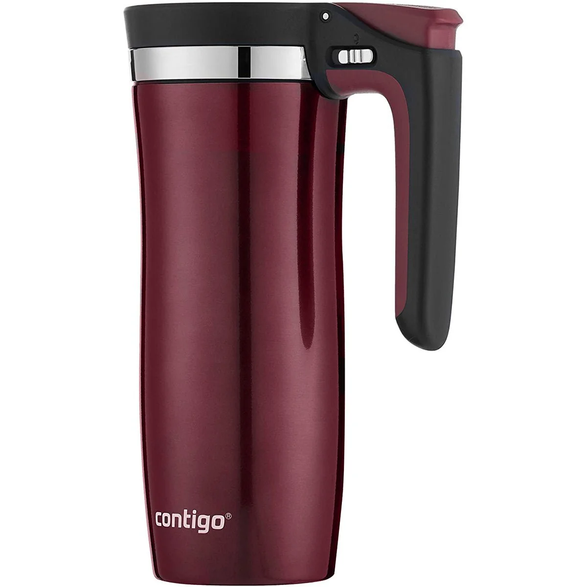 Caneca de viagem com alça de aço inoxidável com isolamento a vácuo Autoseal Contigo 16 oz - Image 6