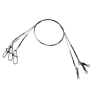 Líderes de microfibra Eagle Claw, resistência de 27 lb, pretos, 8 polegadas (pacote com 3)