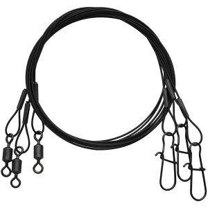 Eagle Claw Black Heavy Duty 12" Wire Leaders Pacote com 3 unidades