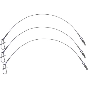 Conjunto de 3 líderes de pesca Eagle Claw de alta resistência com fio de aço de 6 polegadas