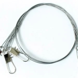Eagle Claw Clear/Bright Heavy Duty 24" Wire Leaders Pacote com 3 unidades