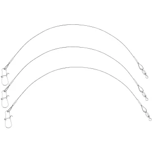 Eagle Claw Clear/Bright Heavy Duty 6" Wire Leaders Pacote com 3 unidades