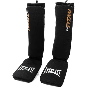 Caneleiras protetoras Everlast Titan MMA - Preto