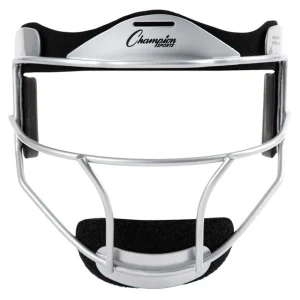 Máscara de jogador de softball Champion Sports tamanho juvenil 6.25"-6.75" - Prata