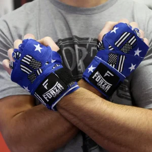 Forza Sports 180" Mexican Style Boxing e MMA Handwraps - Linha Azul Fina