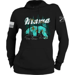 Grunt Style Feminino Realtree Xtra Sea Glass Mama Bear Pullover Hoodie - Preto