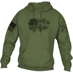 Moletom com capuz estilo Grunt Vintage American Pullover - Verde Militar