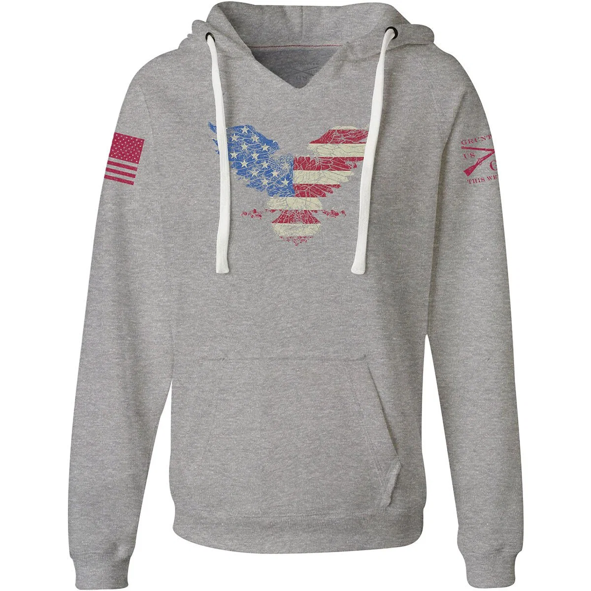 Grunt Style Freagle Pullover Hoodie Feminino - Cinza mesclado - Image 2