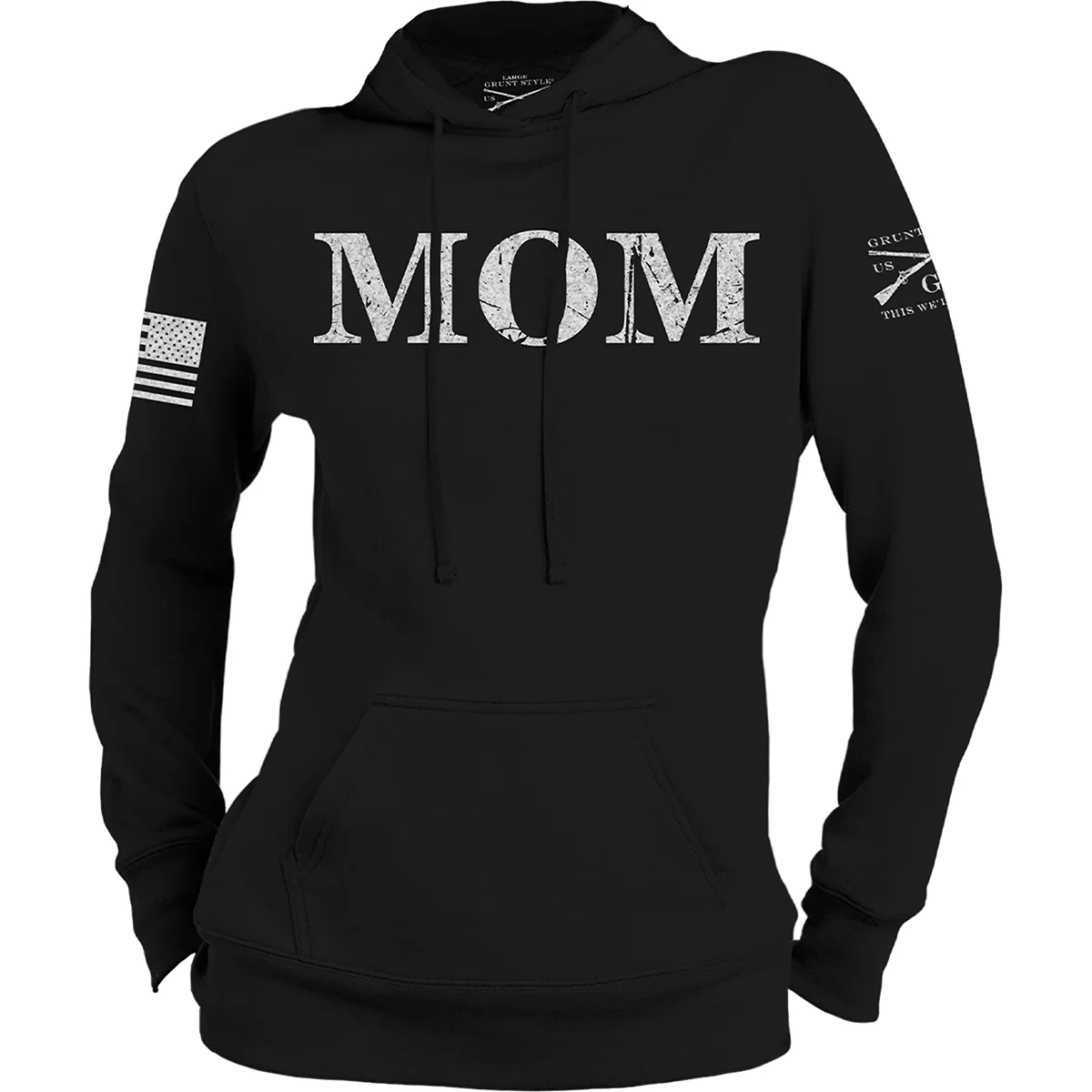 Grunt Style Moletom com capuz feminino Mom Defined - Preto - Image 3