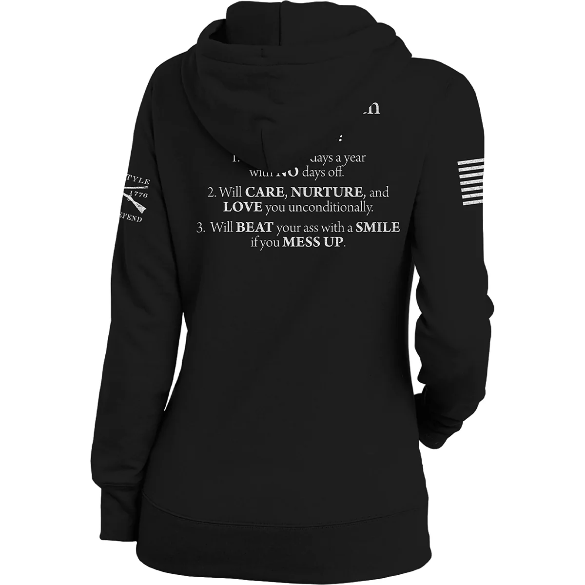 Grunt Style Moletom com capuz feminino Mom Defined - Preto - Image 4