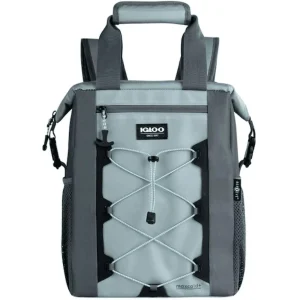 Mochila térmica Igloo Snapdown MaxCold Voyager de 18 latas - Cinza