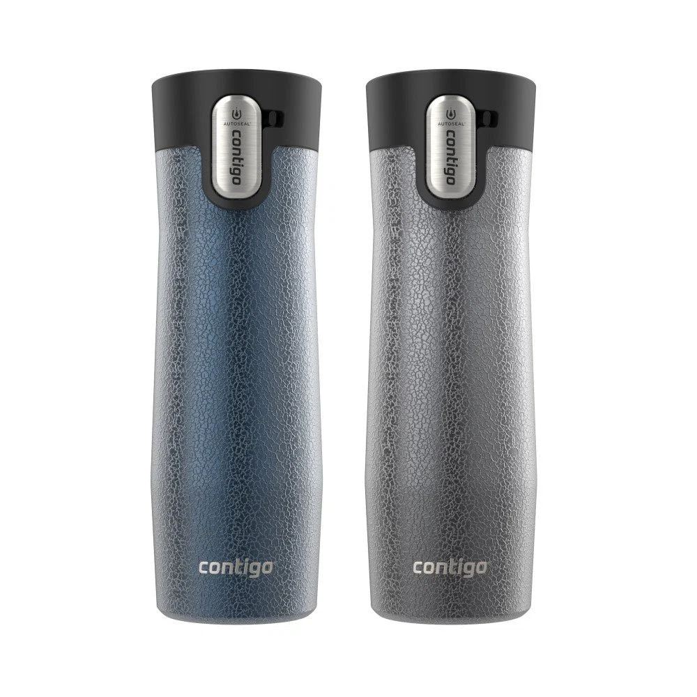 Contigo 20 oz. West Loop 3.0 Autoseal Caneca de viagem de aço inoxidável Pacote com 2