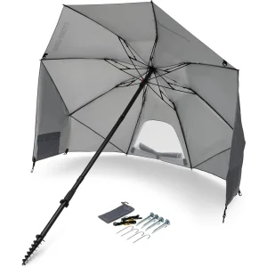 Guarda-chuva Sport-Brella Field Edge com proteção solar, cinza