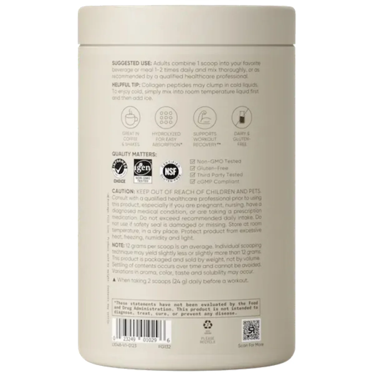 Suplemento alimentar de peptídeos de colágeno hidrolisado Sports Research - 41 porções - Image 3