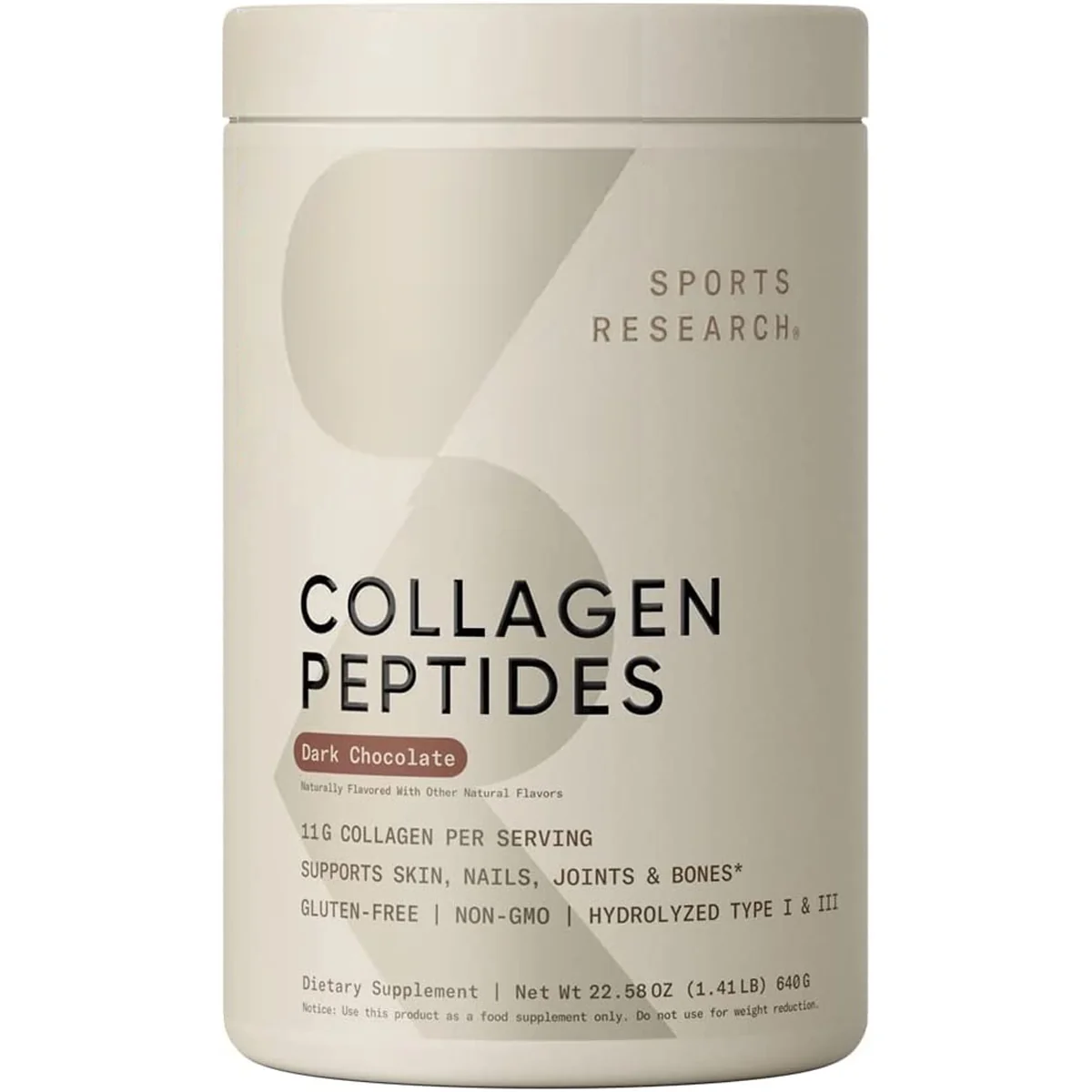 Suplemento alimentar de peptídeos de colágeno hidrolisado Sports Research - 41 porções - Image 4